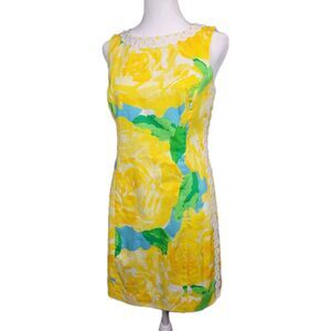 NWT Lilly Pulitzer Yellow Mila Shift Dress Sz 6 First Impression Sunglow Yellow